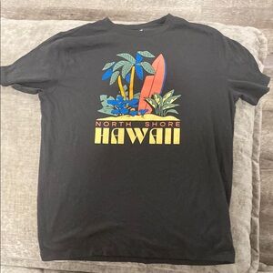 Old Navy Black Short Sleeve Tee with Hawaii Graphic